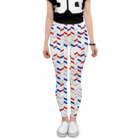 leggings с принтом Flag of Russia V в Рязани, 80% полиэстер, 20% эластан | Эластичный пояс, зауженные к низу, низкая посадка | 