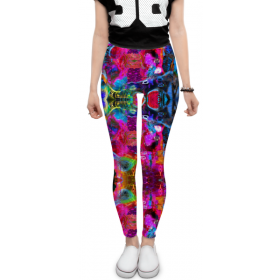 leggings с принтом Abstract Raster 372 в Рязани, 80% полиэстер, 20% эластан | Эластичный пояс, зауженные к низу, низкая посадка | Тематика изображения на принте: 