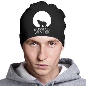 beanie с принтом Russian winter в Рязани,  |  | Тематика изображения на принте: 