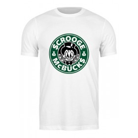 Мужская футболка с принтом Scrooge McBucks (Starbucks) в Рязани,  |  | 