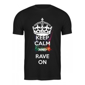 Мужская футболка с принтом eat sleep rave repeat в Рязани,  |  | 