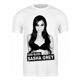 Мужская футболка с принтом Sasha Grey в Рязани,  |  | 