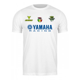 Мужская футболка с принтом Yamaha Racing в Рязани,  |  | 