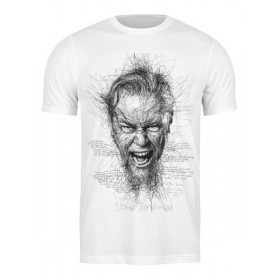 Мужская футболка с принтом джеймс хетфилд в Рязани,  |  | Тематика изображения на принте: 