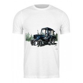 Мужская футболка с принтом трактор от михаила доманова в Рязани,  |  | Тематика изображения на принте: 
