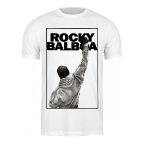 Мужская футболка с принтом Rocky Balboa в Рязани,  |  | Тематика изображения на принте: 