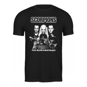 Мужская футболка с принтом Scorpions Band в Рязани,  |  | Тематика изображения на принте: 