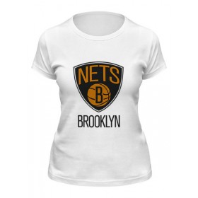 Женская футболка с принтом Brooklyn Nets в Рязани,  |  | 