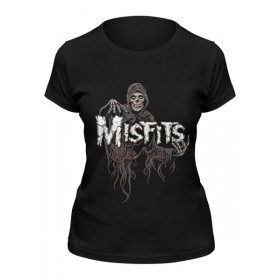 Женская футболка с принтом Misfits band в Рязани,  |  | 