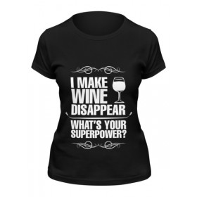 Женская футболка с принтом Wine lovers must-have в Рязани,  |  | 