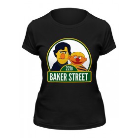 Женская футболка с принтом Шерлок (Улица Сезам) в Рязани,  |  | 