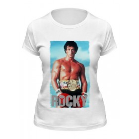 Женская футболка с принтом Rocky Balboa в Рязани,  |  | 