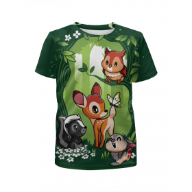 full_print_girl_tee с принтом BAMBI. БЭМБИ в Рязани,  |  | Тематика изображения на принте: 