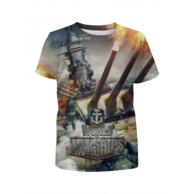 full_print_girl_tee с принтом World of Warships в Рязани,  |  | Тематика изображения на принте: 