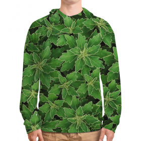 full_print_hoodie с принтом Зеленые листья в Рязани, 92% хлопка 8% эластана Плотность: 245 гр/м2 |  | 