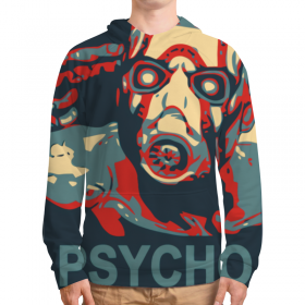 full_print_hoodie с принтом PSYCHO в Рязани, 92% хлопка 8% эластана Плотность: 245 гр/м2 |  | Тематика изображения на принте: 