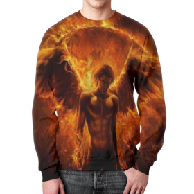 full_print_sweatshirt с принтом падший ангел. огонь. чистилище . в Рязани,  |  | 