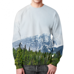 full_print_sweatshirt с принтом Снежные горы в Рязани,  |  | Тематика изображения на принте: 