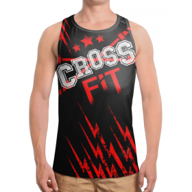 full_print_tanktop с принтом CROSSFIT в Рязани,  |  | Тематика изображения на принте: 