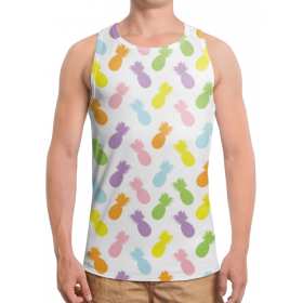 full_print_tanktop с принтом Ананасы! в Рязани,  |  | Тематика изображения на принте: 