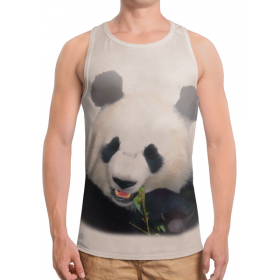 full_print_tanktop с принтом Панда в Рязани,  |  | Тематика изображения на принте: 