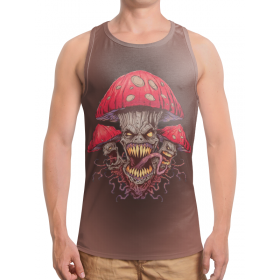 full_print_tanktop с принтом Зловещие мухоморы в Рязани,  |  | Тематика изображения на принте: 