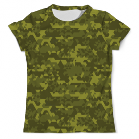 full_print_tee с принтом Digital Camouflage Design в Рязани, Футболка с нанесением полноцветного изображения по всей поверхности может быть выполнена в двух вариантах - ХЛОПОК и СИНТЕТИКА. | Хлопок - ткань из 100% хлопка высшего качества пенье.  <br>Синтетика - ткань с высоким содержанием синтетического волокна (до 80%).  Материал хорошо тянется, имеет приятную на ощупь фактуру | 