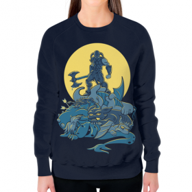 full_print_woman_sweatshirt с принтом Скайрим. Довакин в Рязани,  |  | Тематика изображения на принте: 