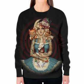 full_print_woman_sweatshirt с принтом Алиса в стране чудес в Рязани,  |  | 