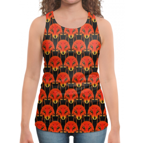 full_print_woman_tanktop с принтом лисички паттерн в Рязани,  |  | 