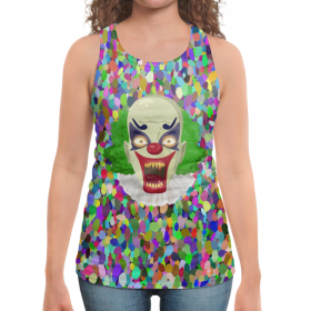 full_print_woman_tanktop с принтом Клоун в Рязани,  |  | 