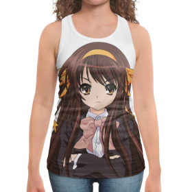 full_print_woman_tanktop с принтом Харухи Судзумия в Рязани,  |  | 