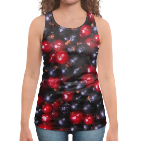 full_print_woman_tanktop с принтом Ягодки в Рязани,  |  | 