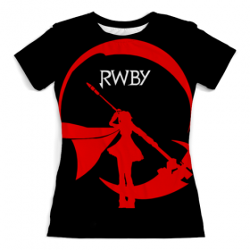 full_print_woman_tee с принтом RWBY в Рязани, Футболка с нанесением полноцветного изображения по всей поверхности может быть выполнена в двух вариантах - ХЛОПОК и СИНТЕТИКА. | Хлопок - ткань из 100% хлопка высшего качества пенье.  <br>Синтетика - ткань с высоким содержанием синтетического волокна (до 80%).  Материал хорошо тянется, имеет приятную на ощупь фактуру | Тематика изображения на принте: 