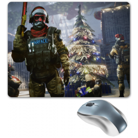 mouse_pad с принтом Warface Новый Год в Рязани,  |  | Тематика изображения на принте: 