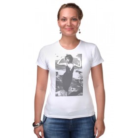 Женская футболка стрэйч с принтом Monica Bellucci в Рязани,  |  | 