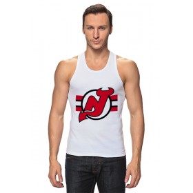 tanktop с принтом New Jersey Devils в Рязани,  |  | Тематика изображения на принте: 