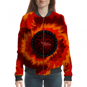 woman_bomber с принтом Fire and blood в Рязани,  |  | 