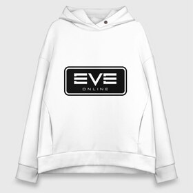 Женское худи Oversize хлопок с принтом EVE online в Рязани, френч-терри — 70% хлопок, 30% полиэстер. Мягкий теплый начес внутри —100% хлопок | боковые карманы, эластичные манжеты и нижняя кромка, капюшон на магнитной кнопке | ив | игра | компьютерная