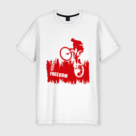 Мужская футболка премиум с принтом Велосипед в Рязани, 92% хлопок, 8% лайкра | приталенный силуэт, круглый вырез ворота, длина до линии бедра, короткий рукав | streeet | xtream | велик | вело | велосипед | стрит | экстрим