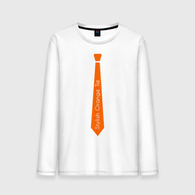 Мужской лонгслив хлопок с принтом Стильный оранжевый галстук в Рязани, 100% хлопок |  | Тематика изображения на принте: гастук | оранжевый | стиль | стильный