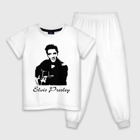 Детская пижама хлопок с принтом Elvis Presley (2) в Рязани, 100% хлопок |  брюки и футболка прямого кроя, без карманов, на брюках мягкая резинка на поясе и по низу штанин
 | Тематика изображения на принте: гитара