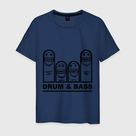 Мужская футболка хлопок с принтом Drum and Bass злые матрешки в Рязани, 100% хлопок | прямой крой, круглый вырез горловины, длина до линии бедер, слегка спущенное плечо. | dnb | drum | басс | драм