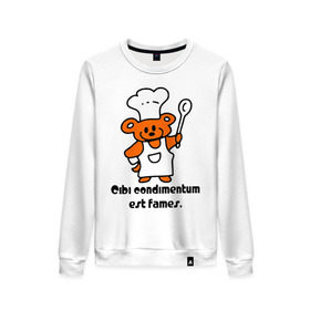 Женский свитшот хлопок Голод-лучшая приправа к еде: в Рязани, 100% хлопок | прямой крой, круглый вырез, на манжетах и по низу широкая трикотажная резинка  | вкусный | голод | готовить | еда | кулинария | обед | пища | повар | поваренок | приправа к еде
