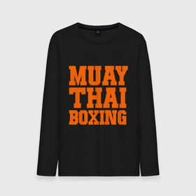 Мужской лонгслив хлопок с принтом Muay Thai Boxing в Рязани, 100% хлопок |  | емельяненко | муай тай