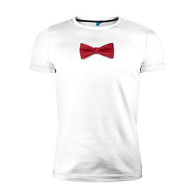 Мужская футболка премиум с принтом Стильная бабочка в Рязани, 92% хлопок, 8% лайкра | приталенный силуэт, круглый вырез ворота, длина до линии бедра, короткий рукав | бабочка | смокинг