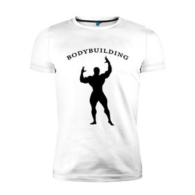 Мужская футболка премиум с принтом Bodybuilding (2) в Рязани, 92% хлопок, 8% лайкра | приталенный силуэт, круглый вырез ворота, длина до линии бедра, короткий рукав | 