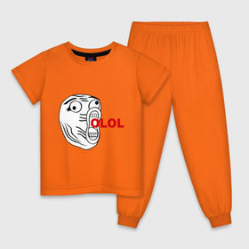 Детская пижама хлопок с принтом OLOLO в Рязани, 100% хлопок |  брюки и футболка прямого кроя, без карманов, на брюках мягкая резинка на поясе и по низу штанин
 | интернет мемы | интернет приколы | кричащая рожа | мемы | мемы интернета | ололо | ололошка | рожа