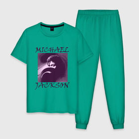 Мужская пижама хлопок с принтом Michael Jackson с шляпой в Рязани, 100% хлопок | брюки и футболка прямого кроя, без карманов, на брюках мягкая резинка на поясе и по низу штанин
 | mj | исполнитель | майкл джексон | музыка | певец | поп музыка