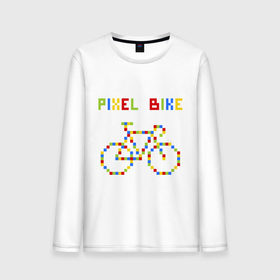 Мужской лонгслив хлопок с принтом Pixel Bike in color в Рязани, 100% хлопок |  | Тематика изображения на принте: 